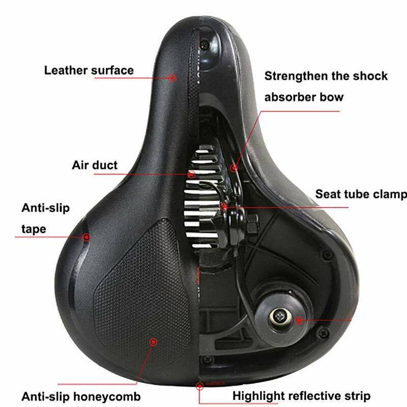 Cycle saddle seat. Comfortable big seat