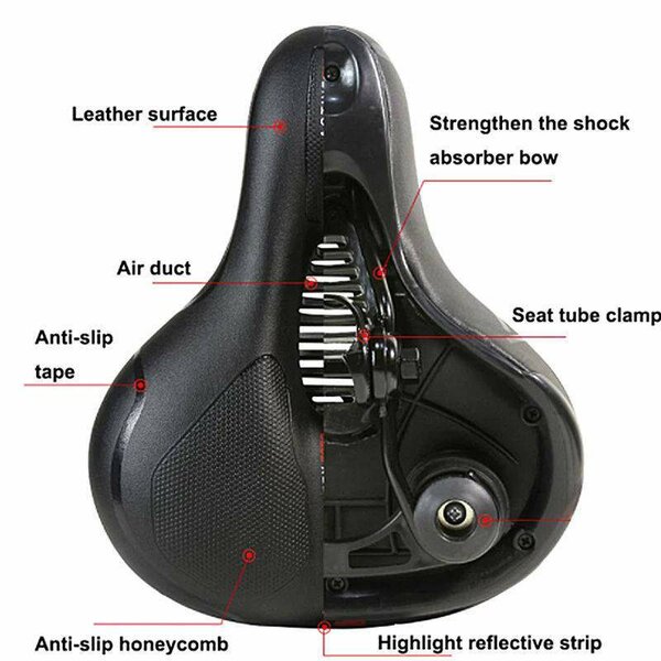 Cycle saddle seat. Comfortable big seat