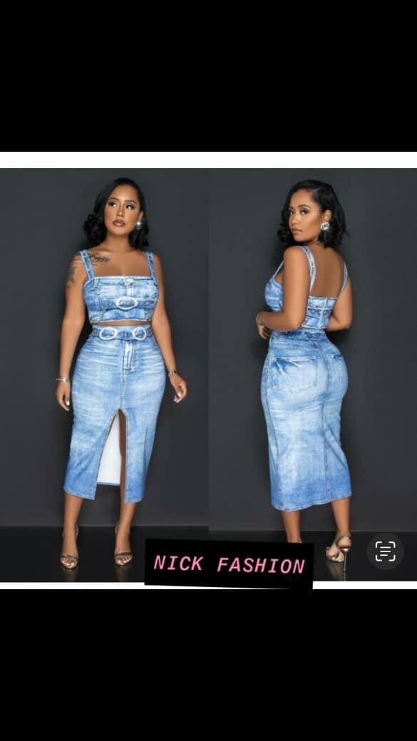 Denim 2 piece set