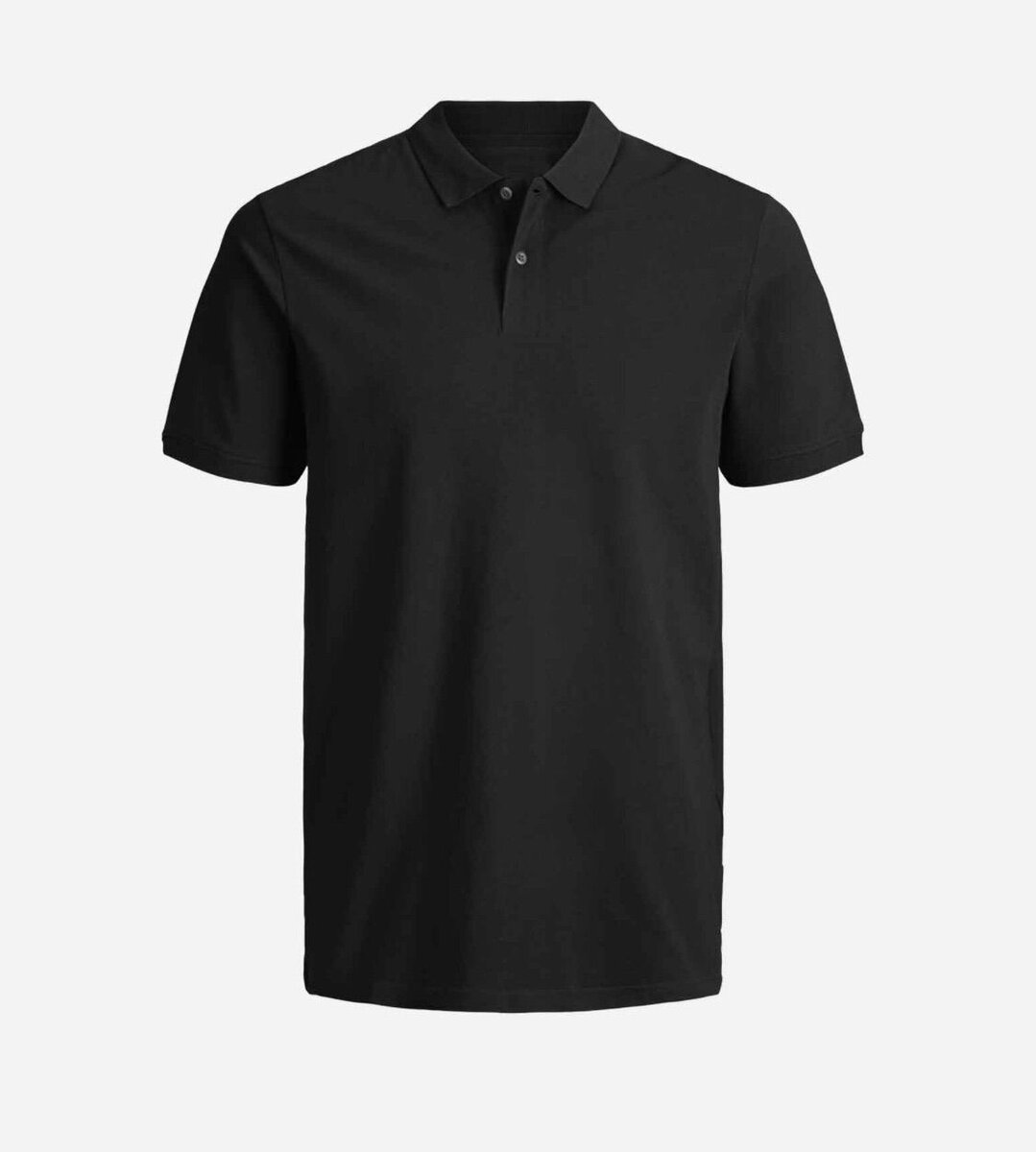 Polo en coton noir classique