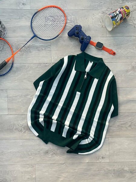 Polo chemise rayée élégante