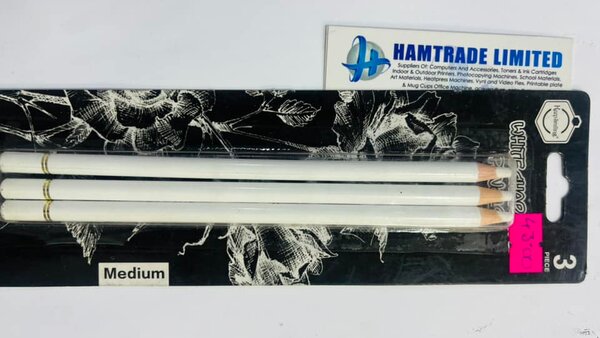 White Charcoal pencil medium 3 pcs