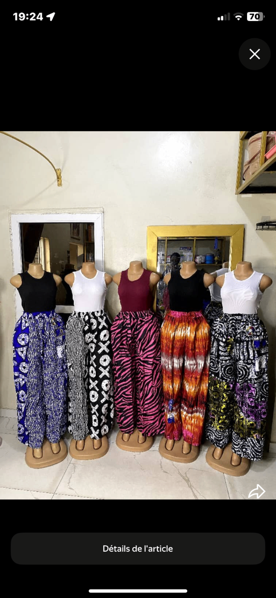 Pantalons Amples Imprimés Éthniques