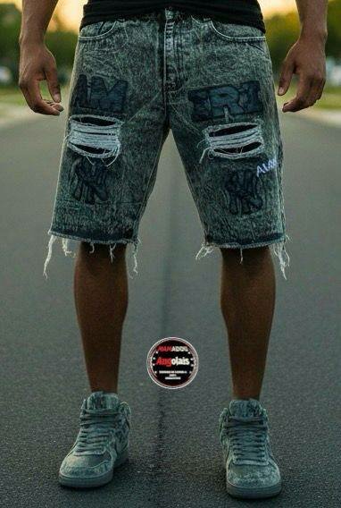 Shorts en jean déchirés homme