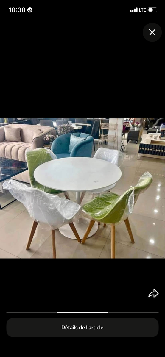 Ensemble de Table Ronde Moderne