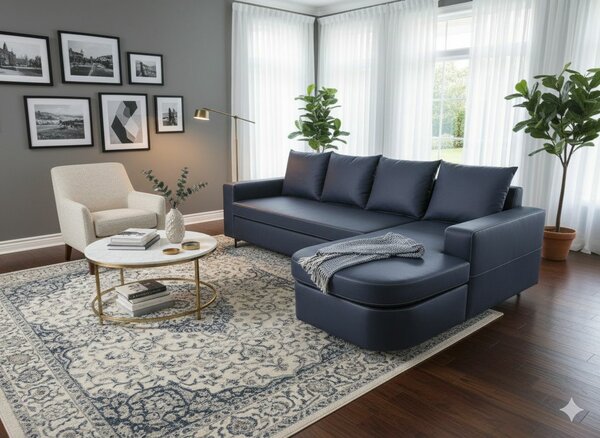 Salon Angle solo bleu