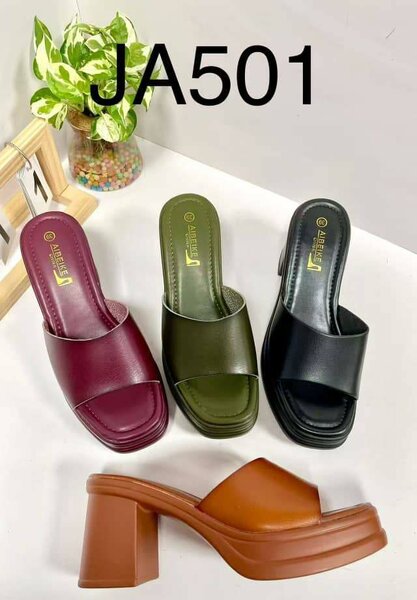 Mules à talons colorées