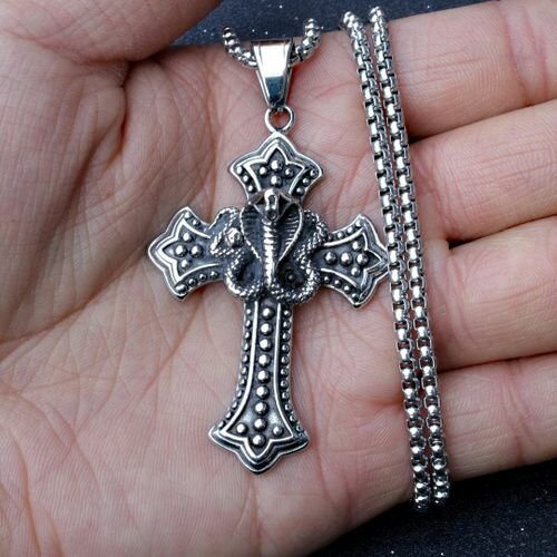 Hip-hop Cobra Cross Necklace Men's Trendy Retro Personality