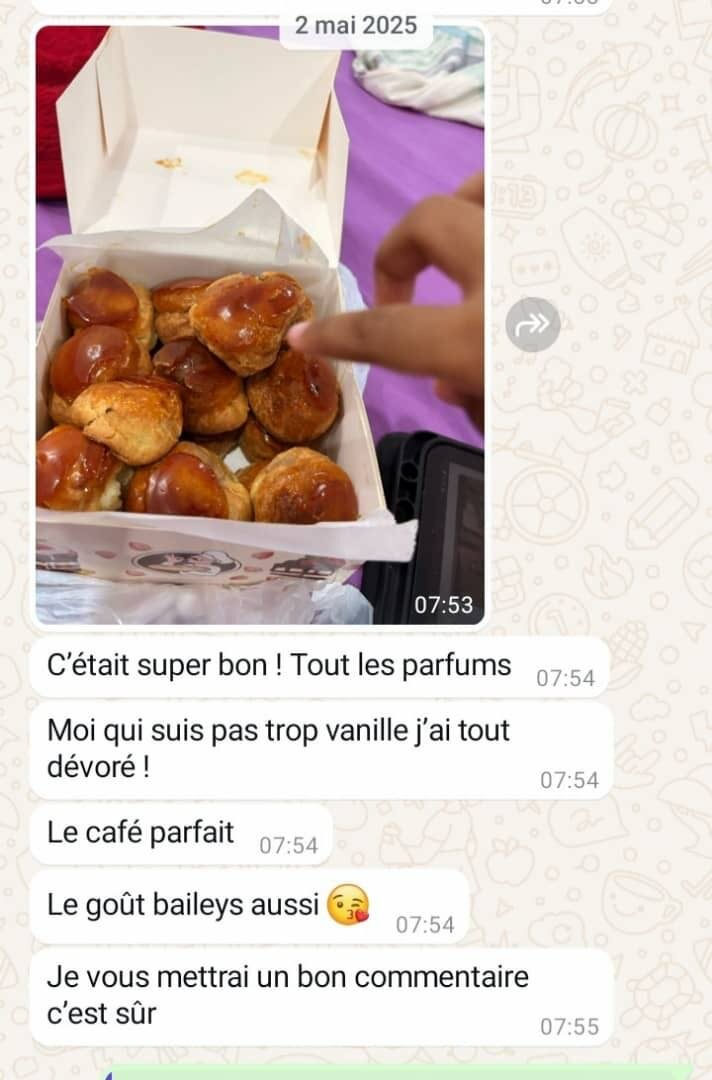Choux pâtissiers assortis