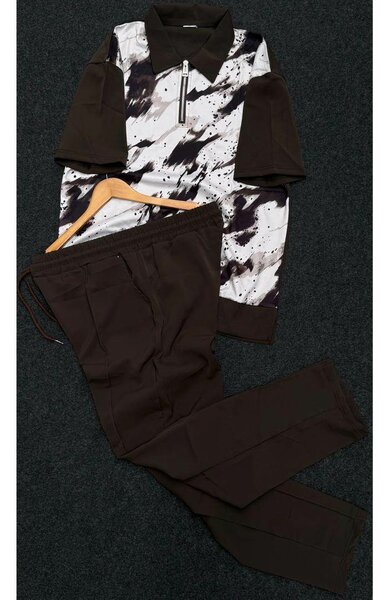 Ensemble survêtement homme noir et blanc