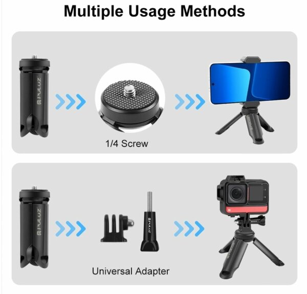 Trépied en plastique pliant Portable Puluz pour téléphones