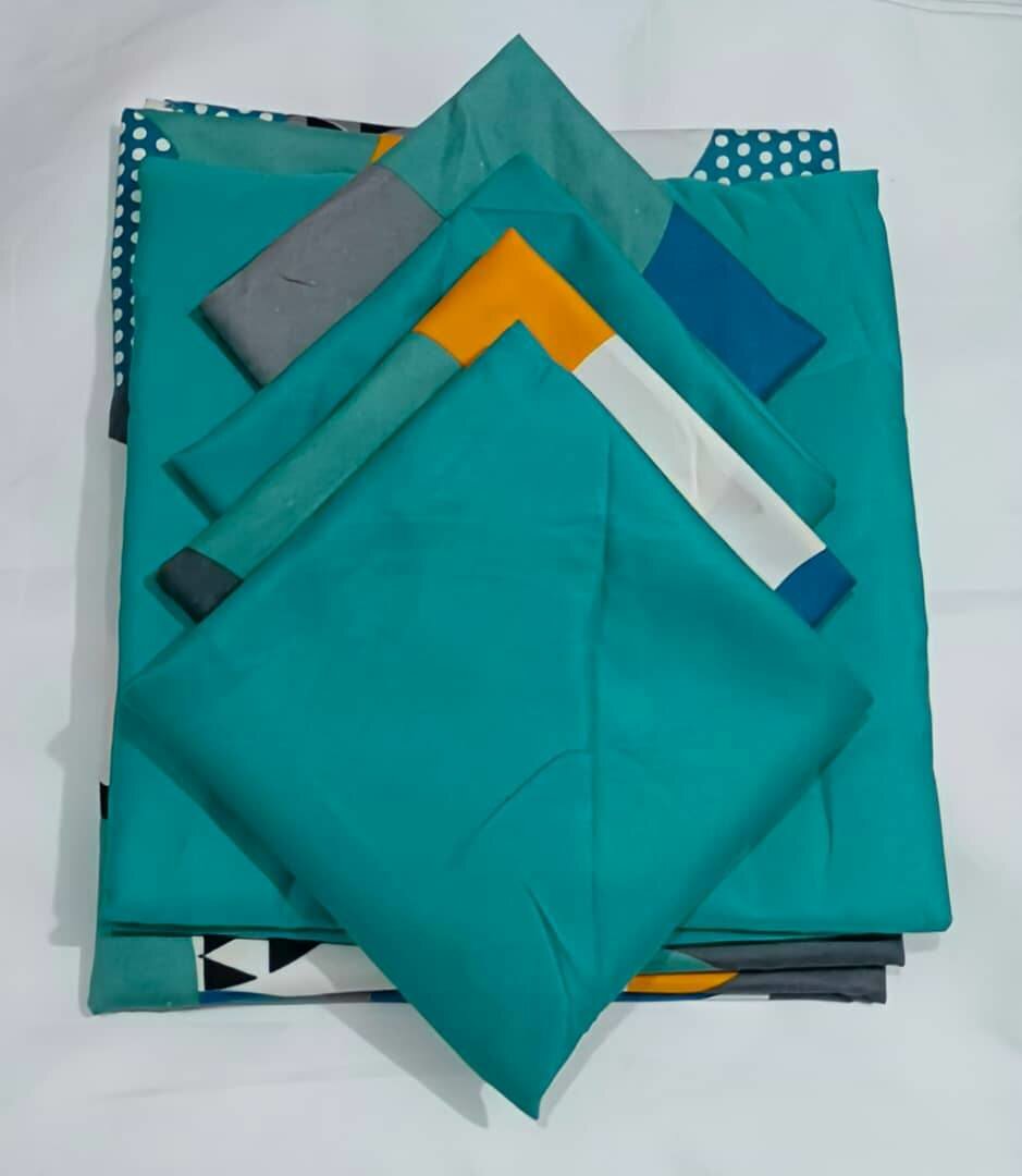 Parure de lit en coton coloré