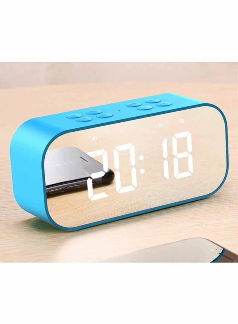 PORTABLE BLUETOOTH 5.0 SPEAKER WITH LARGE LED DISPLAY CLOCK