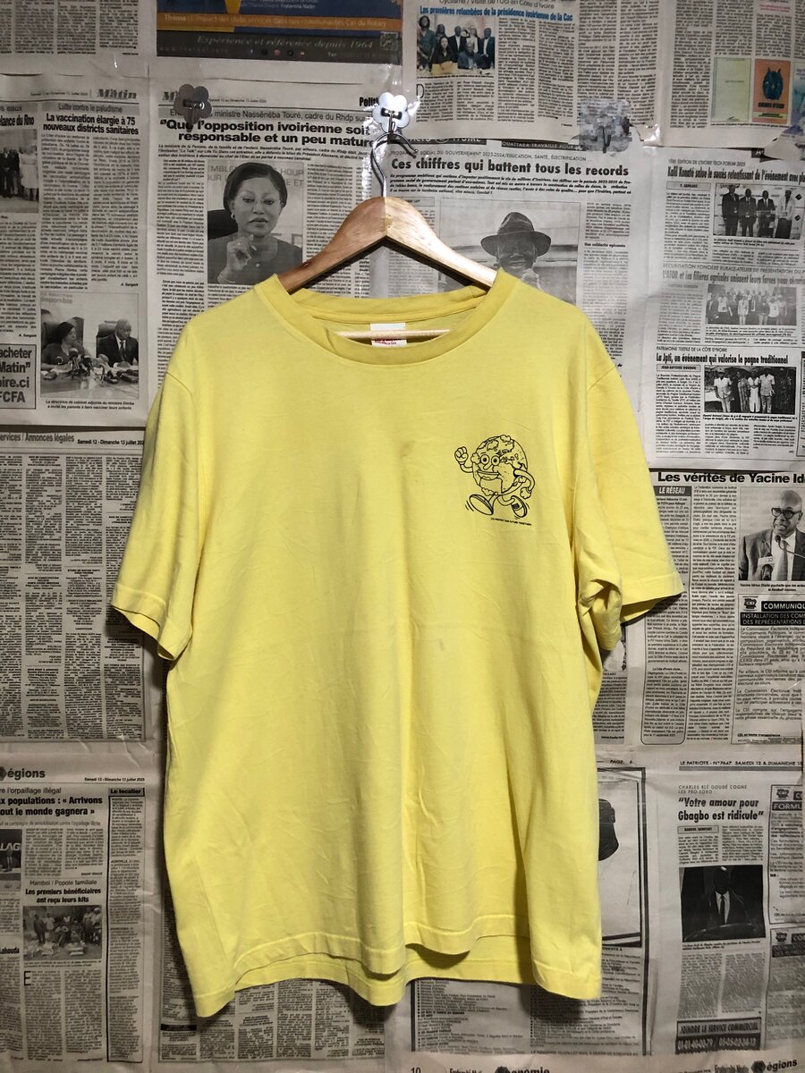 Tee jaune "Live With Purpose"