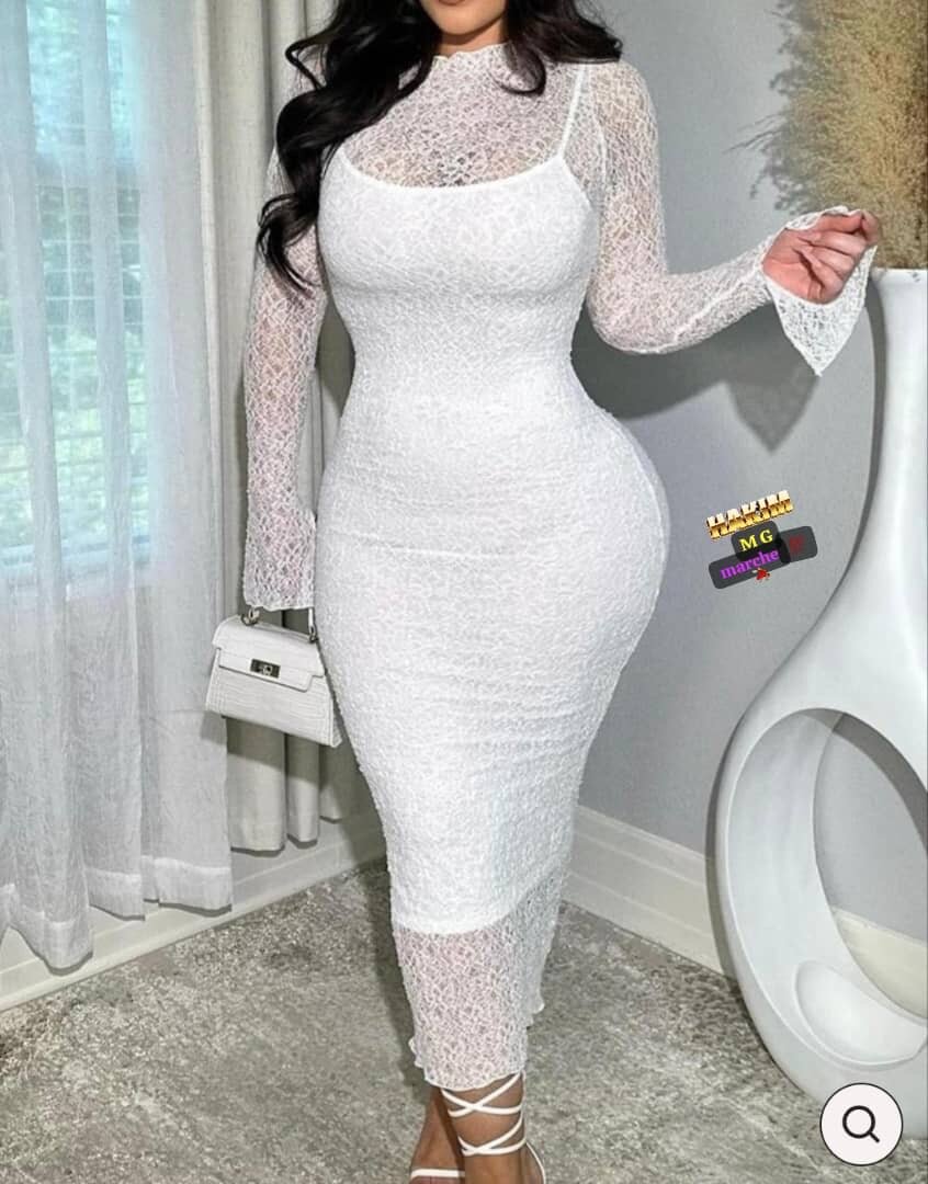 Robe Longue Blanche Élégante