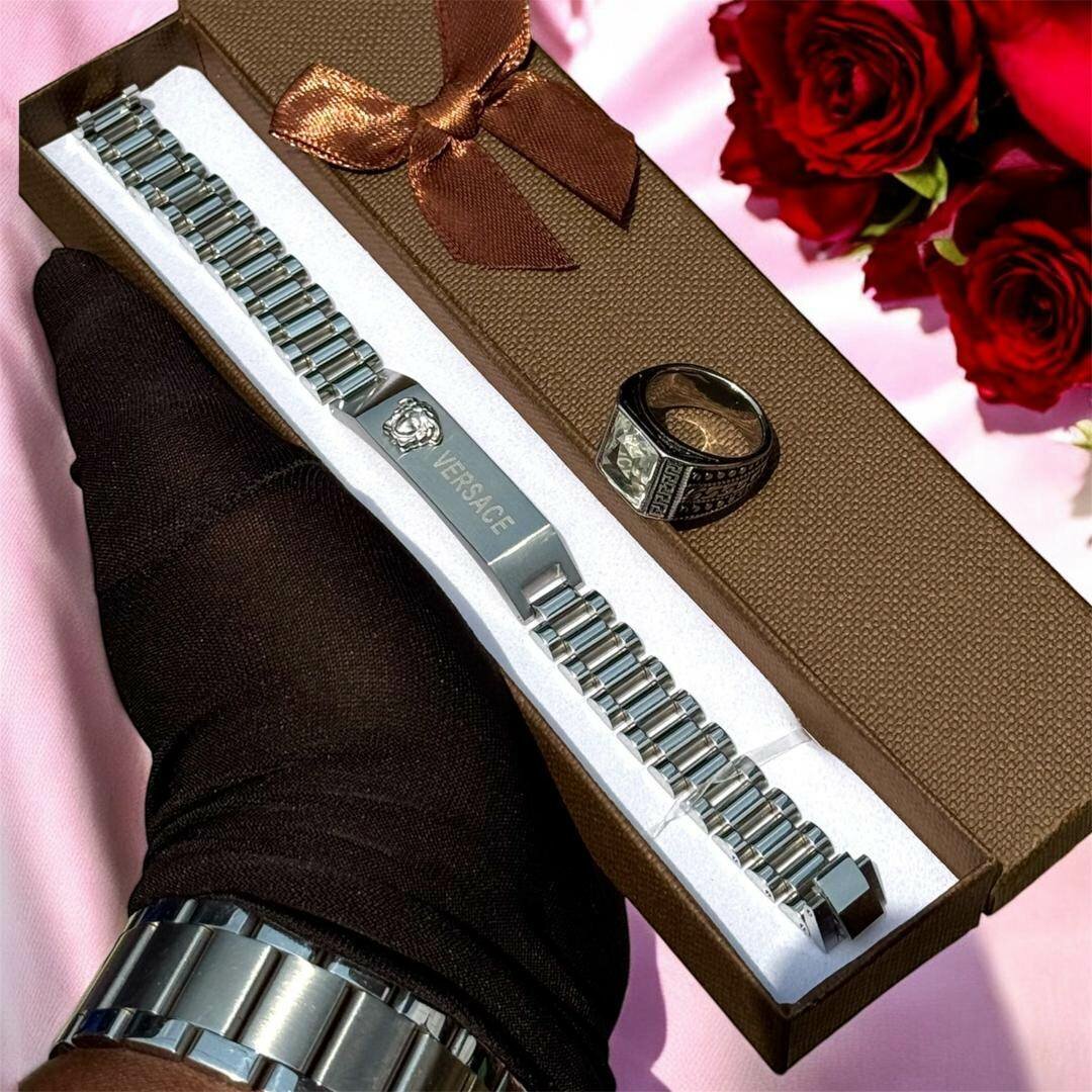 Ensemble Bracelet et Bague Luxe pour Homme