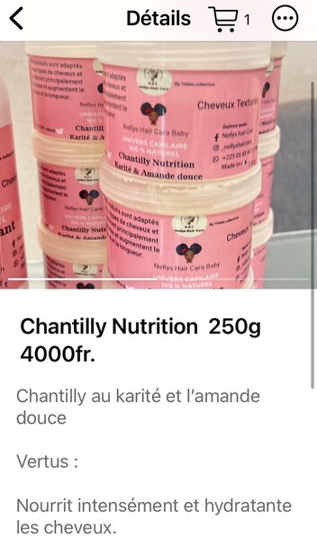 Chantilly Capillaire Nutrition