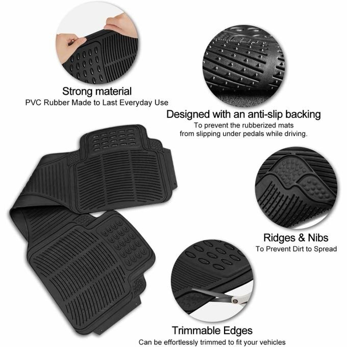 3pcs Tapis De Sol De Voiture