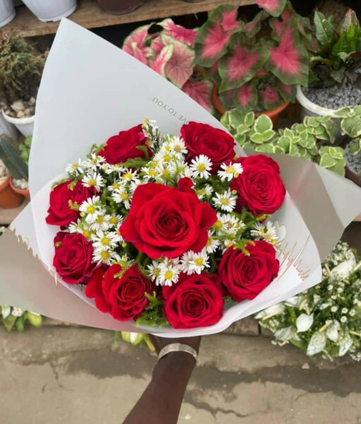 Bouquet de Roses Rouges Éclatantes