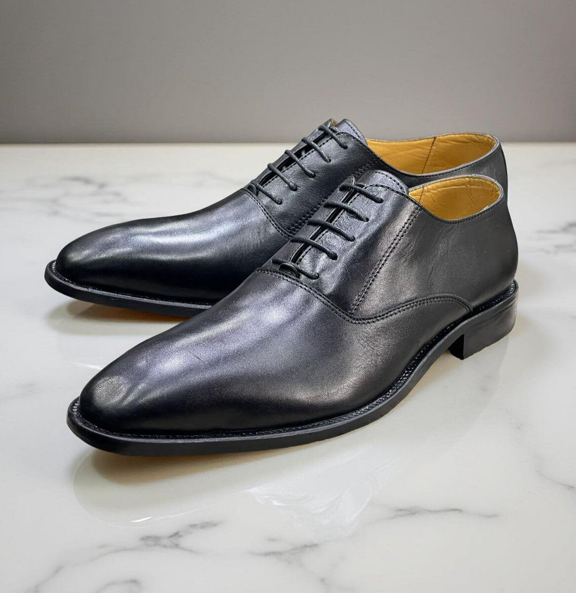 Chaussures Derby en cuir noir