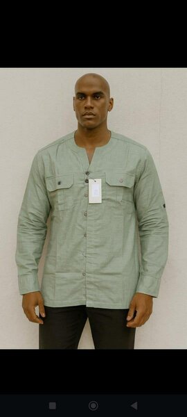 Chemise Homme à Col Mao