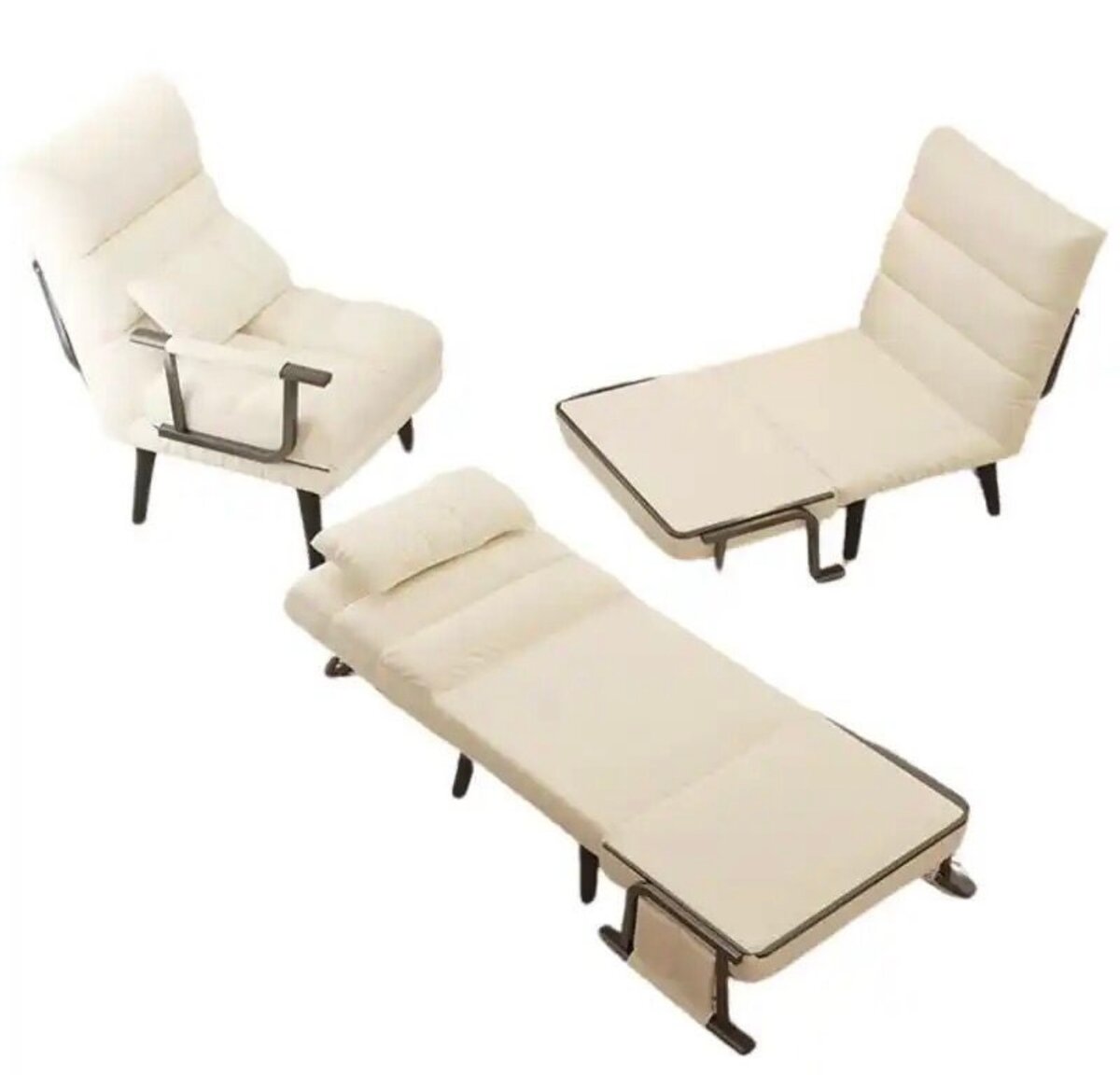Chaise longue pliable confortable