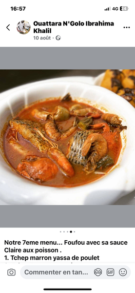 Foufou gourmet avec sauce poisson