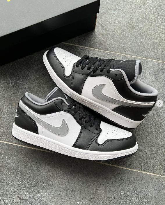 Кроссовки Air Jordan 1 low черный,белый,серый