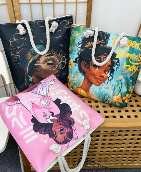 Sac cabas en toile artistique