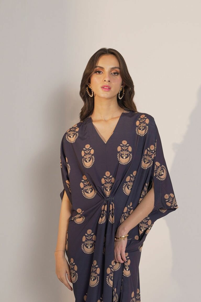 Blue and Gold Kaftan by Beyond East