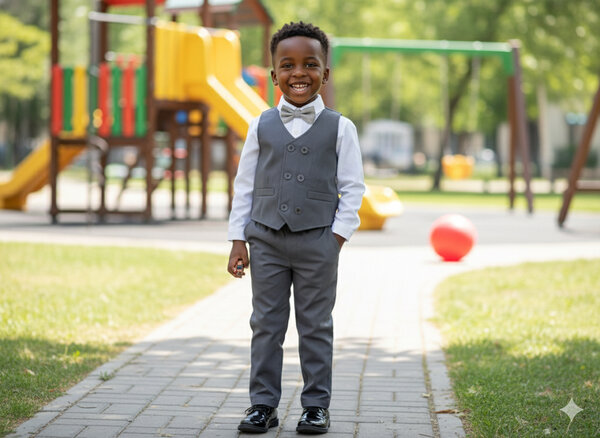 Costume Garçon Élégant Gris