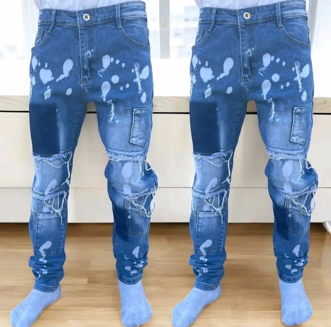 Jean délavé tendance homme