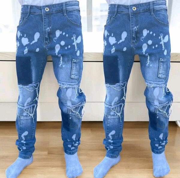 Jean délavé tendance homme