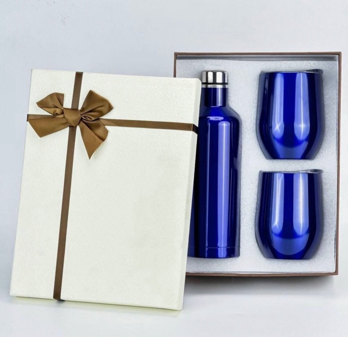 3pc Stainless Steel Thermal Vacuum Bottle and Tumbler Gift S