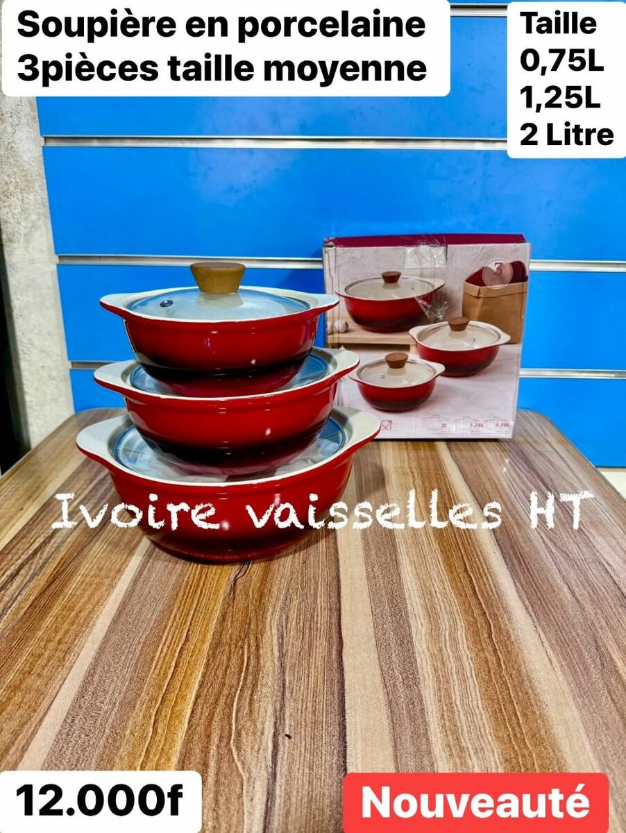 Ensemble Soupieres en Porcelaine