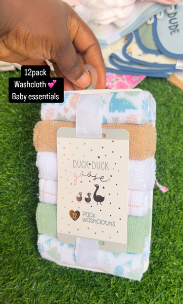 12 back babby wash clothe