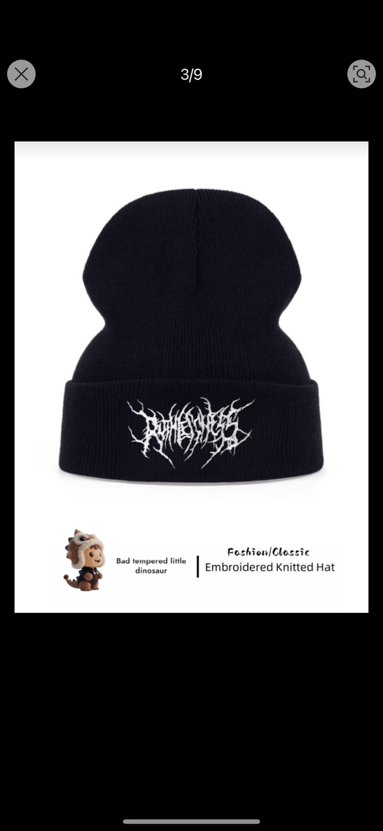 Bonnet Tricoté Brodé Mode