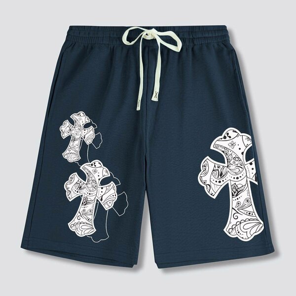 Shorts à motifs croix élégants