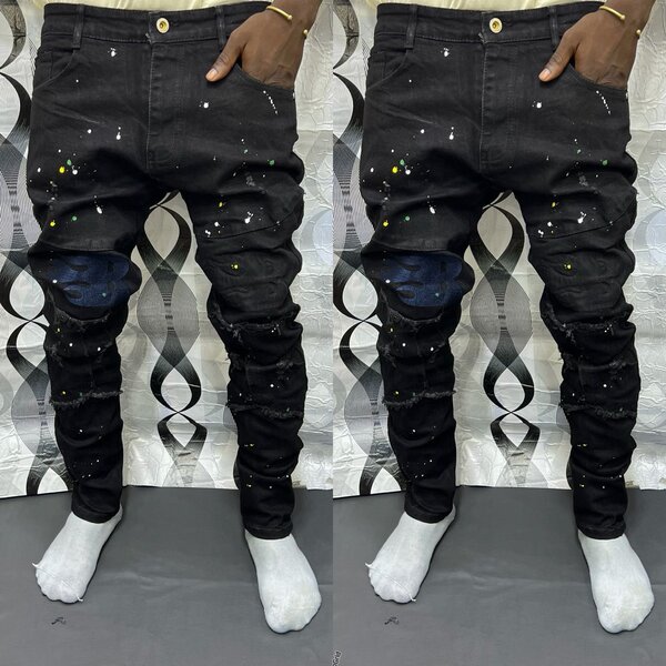Jeans artistiques homme