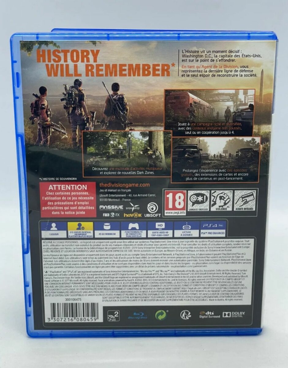 TOM CLANCY'S -THE DIVISION 2 -ps4 edition