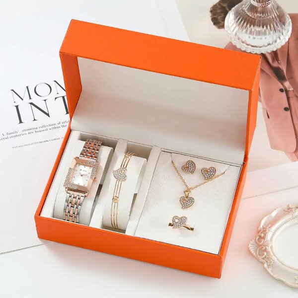 Ensemble Montre et Bijoux Cœur