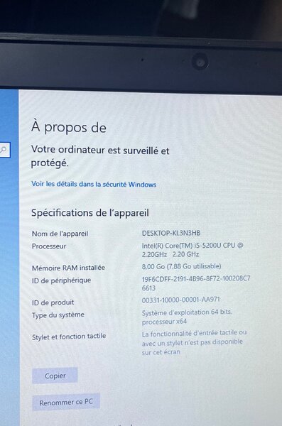 Ordinateur Portable HP 8Go RAM