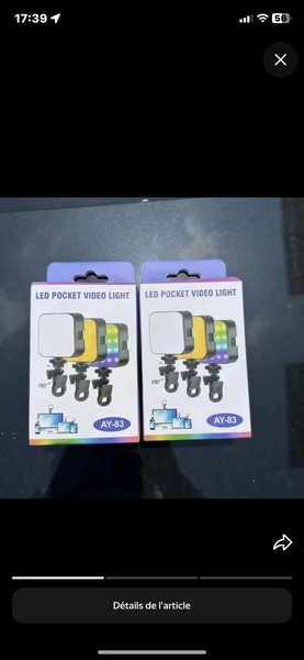 Lampe LED de vidéo portable