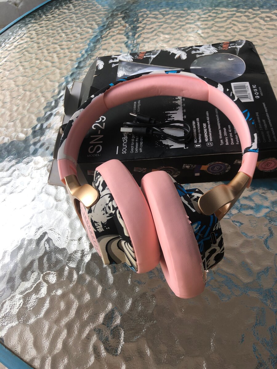 Casque Bluetooth Rose Élégant