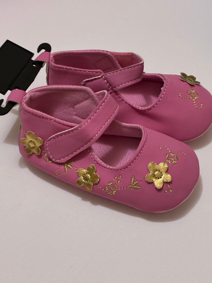 Ballerines Bébé Roses Fleuries