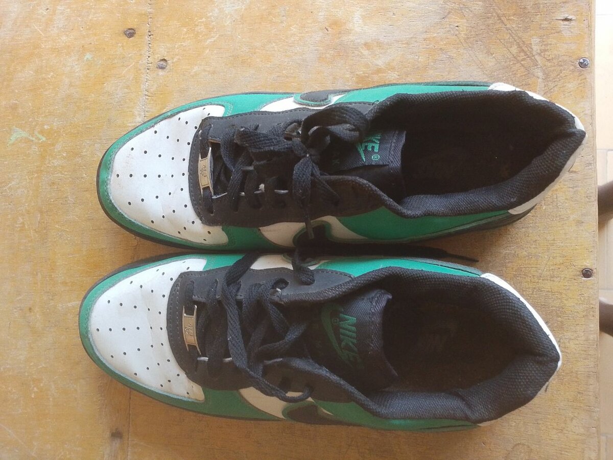 Baskets sport vert-blanc