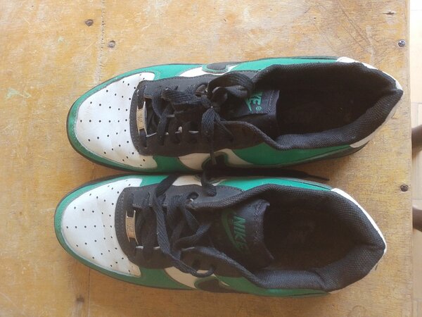 Baskets sport vert-blanc