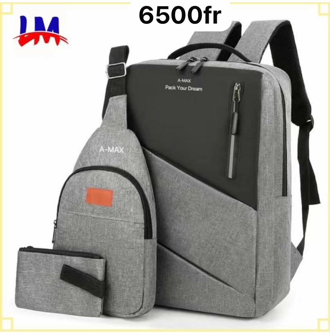 Ensemble sac à dos 3 pièces urbain