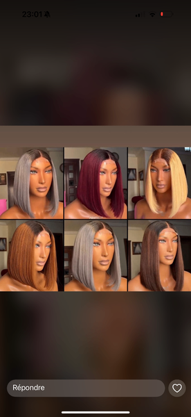 Perruque Synthétique à Frange