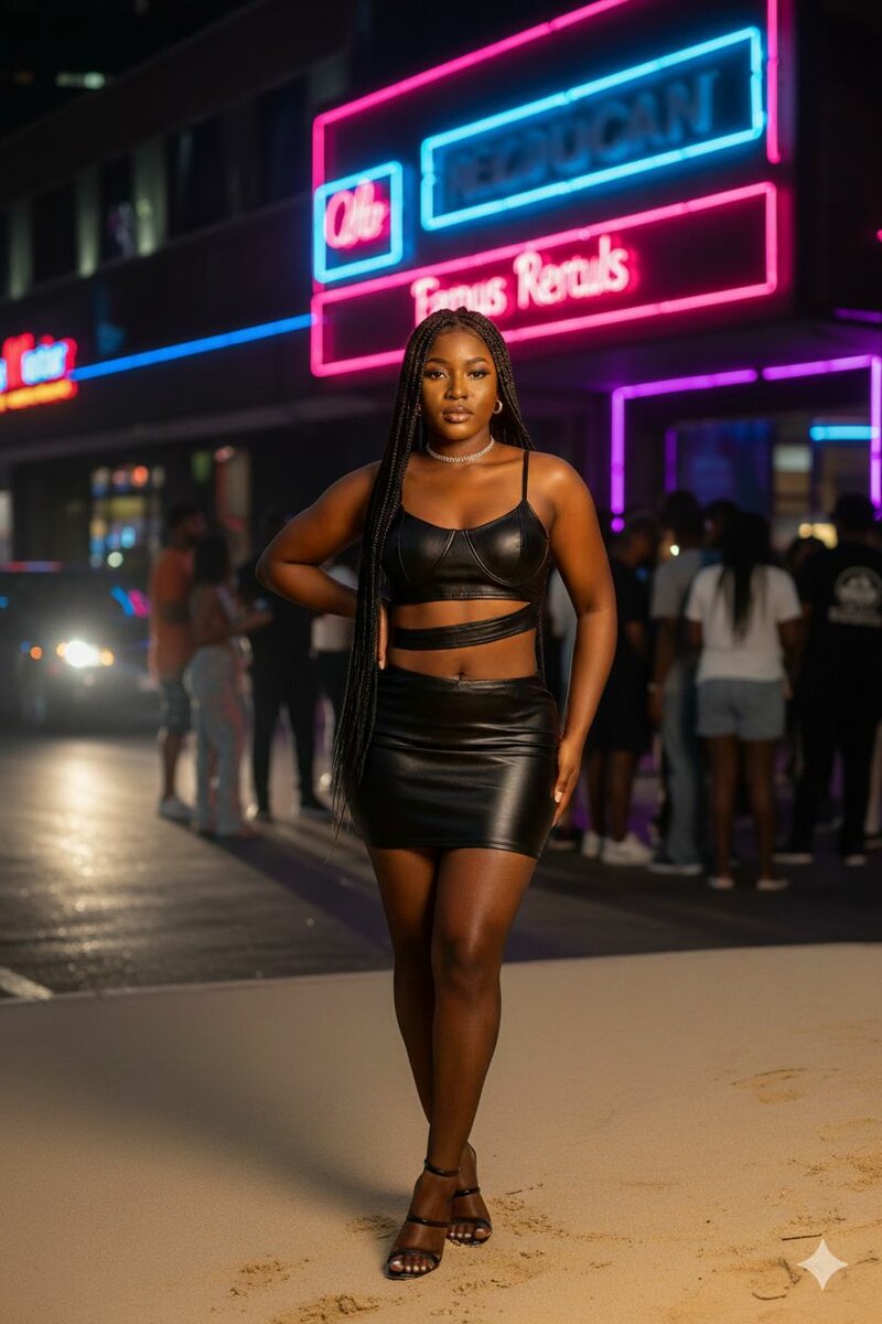 Ensemble en cuir noir Shein